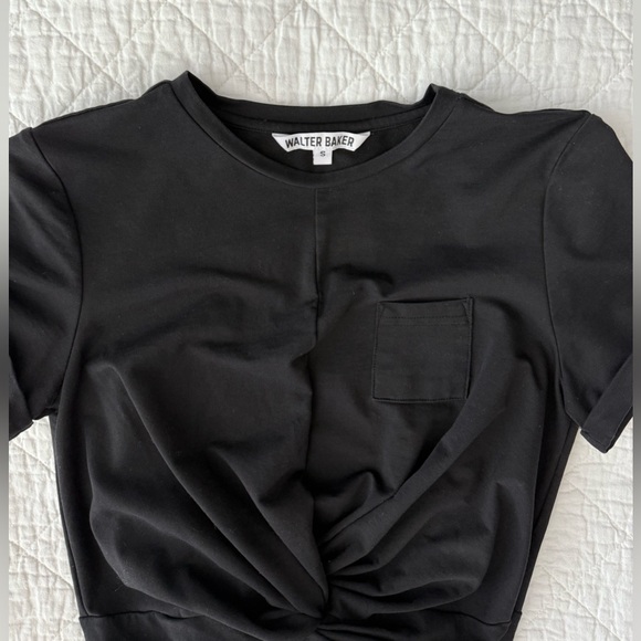 Walter Baker Black Short Sleeve Twist Tee - Picture 13 of 14